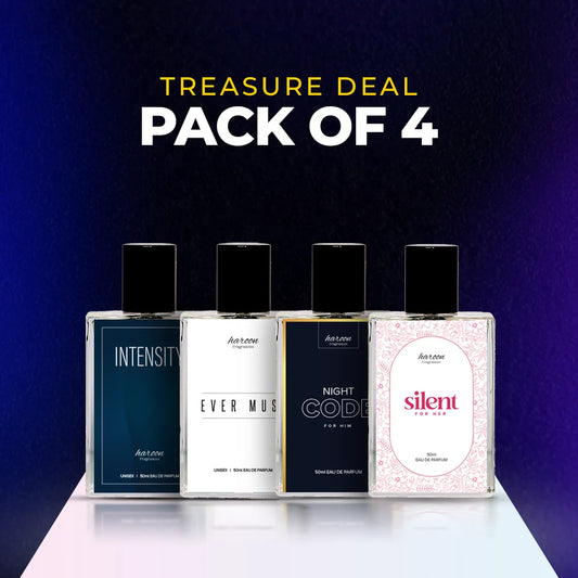 Pack of 4 - Silent, Night Code, Ever Musk & Intensity