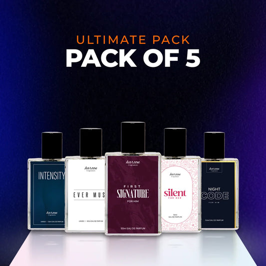 Pack of 5 - Silent, First Signature, Intensity, Ever Musk, Night Code